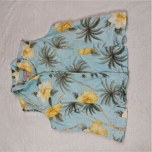 JAMAICA BAY SLEEVELESS BUTTON DOWN SHIRT SIZE LARGE